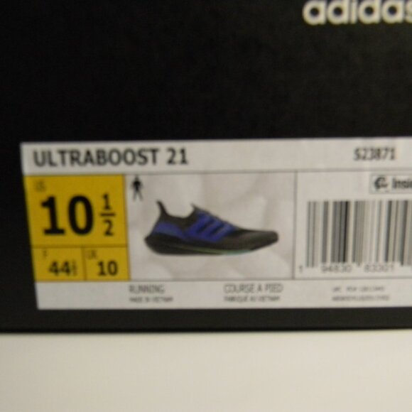 NIB Mens Adidas Ultraboost 21 Blue\\Gray\\Black Running Shoes Size 10.5 main image 7